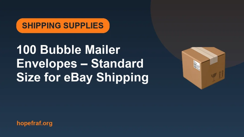 100 Bubble Mailer Envelopes – Standard Size for eBay Shipping