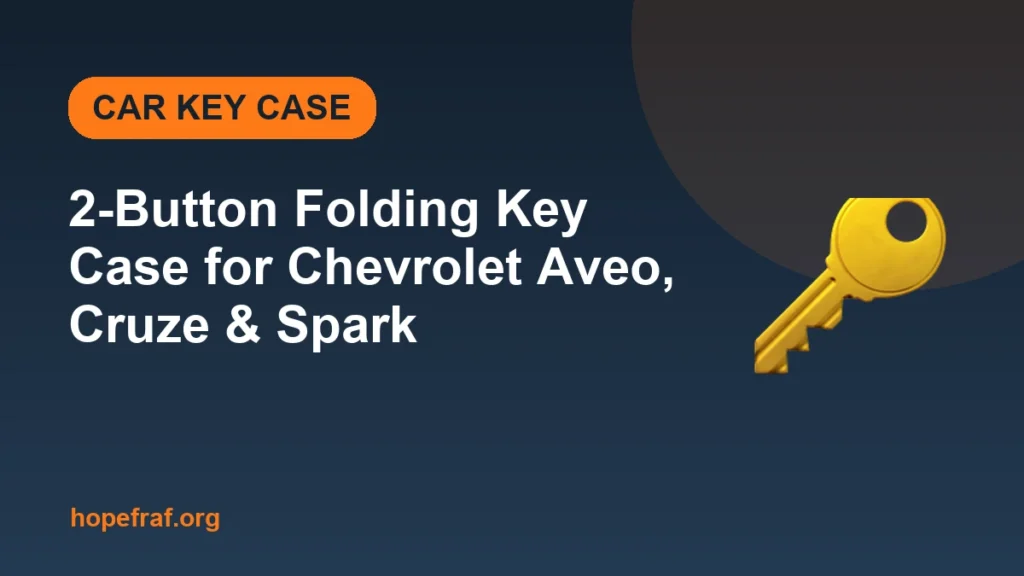 2-Button Folding Key Case for Chevrolet Aveo, Cruze & Spark
