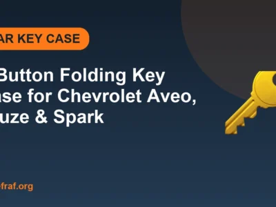 2-Button Folding Key Case for Chevrolet Aveo, Cruze & Spark