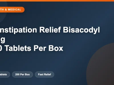 Constipation Relief Bisacodyl 5mg 200 Tablets Per Box