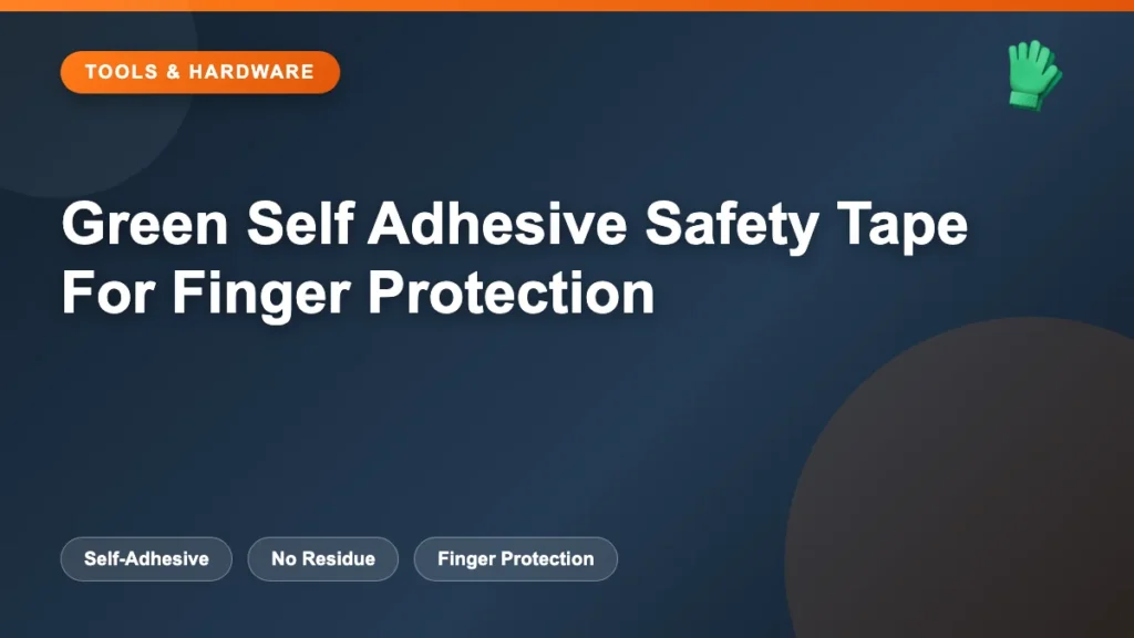 Green Self Adhesive Safety Tape For Finger Protection